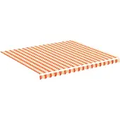 vidaXL Vervangingsdoek voor luifel 4x3,5 m geel en oranje