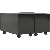 vidaXL Salontafel 60x60x35 cm bewerkt hout hoogglans zwart