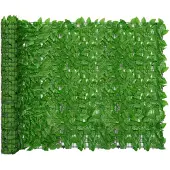 vidaXL Balkonscherm met groene bladeren 500x150 cm