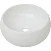 vidaXL lavabo rond Céramique Blanc 40 x 16 cm