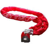 Citycat kettingslot met nylon hoes 1500 x 12,5 mm rood