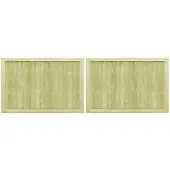 vidaXL Poorten 2 st 300x100 cm geïmpregneerd grenenhout