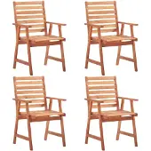 vidaXL Tuinstoelen 4 st massief acaciahout