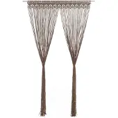 vidaXL Gordijn macramé 140x240 cm katoen taupe