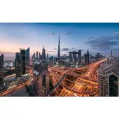 Overig Fotobehang Lights Of Dubai - Meerkleurig - 2,80m X 450cm