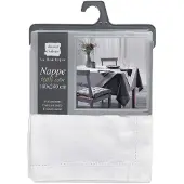 Sans marque Wit tafelkleed van katoen met formaat 140 x 240 cm - Basic eettafel tafelkleden