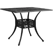 vidaXL Tuintafel 90x90x73 cm gietaluminium zwart