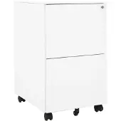 vidaXL Ladeblok verrijdbaar 39x45x67 cm staal wit