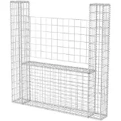 vidaXL Gabion mand U-vormig 160x20x150 cm staal