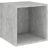 vidaXL Wandkast 37x37x37 cm spaanplaat betongrijs