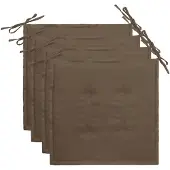 vidaXL Tuinstoelkussens 4 st 40x40x4 cm oxford stof taupe