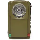 Kikkerland - Huckleberry Morse Code Zaklamp - Leer de morse codes - Verwisselbare filters: groen en rood - Duurzame metalen behuizing