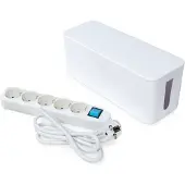 Perel Stekkerdoos met schakelaar en kabelbox, 5 stopcontacten met randaarde (type F), kabel 1.5 m, 3G1.5, wit