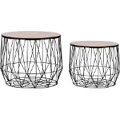 vidaXL Salontafels 2 st zwart