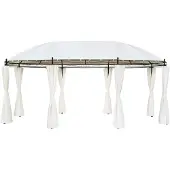 vidaXL Prieel 530x350x265 cm crèmewit