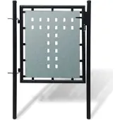 vidaXL Zwarte enkele deur schuttingpoort 100x75 cm