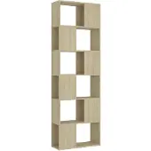 vidaXL Boekenkast/kamerscherm 60x24x186 cm bewerkt hout sonoma eiken