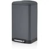kela Davino Afvalemmer, RVS, Donker Grijs, 30 L