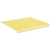 vidaXL Vervangingsdoek voor luifel 400x350 cm polyester geel en wit