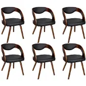 vidaXL Eetkamerstoelen Singapore kunstleer bruin 6 st online kopen