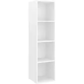 vidaXL Tv-wandmeubel 37x37x142,5 cm bewerkt hout wit