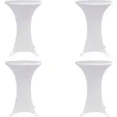 vidaXL Statafelhoes 4 st stretch Ø70 cm wit
