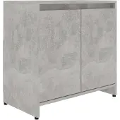 vidaXL Badkamerkast 60x33x61 cm bewerkt hout betongrijs