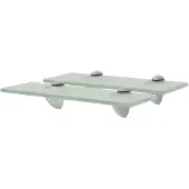 vidaXL Schappen zwevend 2 st 30x20 cm 8 mm glas