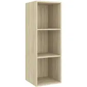 vidaXL Tv-wandmeubel 37x37x107 cm bewerkt hout sonoma eikenkleurig