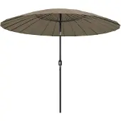 vidaXL Parasol met aluminium paal 250 cm taupe