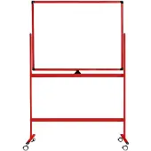 Ivol Verrijdbaar whiteboard - Dubbelzijdig en magnetisch - 100x150 cm - Roo