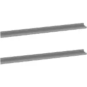 vidaXL Wandschappen 2 st 100x9x3 cm grijs