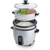 Moa Rijstkoker met Stomer 1,5 liter - RVS - RC18S