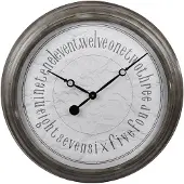 VAN MANEN Wandklok Met Geschreven Letters 61x61x7 Cm Metaal
