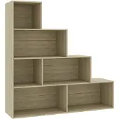 vidaXL Boekenkast Kamerscherm - Sonoma Eiken, 155 x 24 x 160 cm