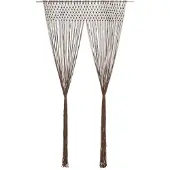 vidaXL Gordijn macramé 140x240 cm katoen taupe