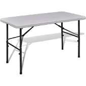 vidaXL Klaptafel voor buiten 122 cm HDPE wit