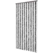 vidaXL Vliegengordijn 100x220 cm chenille grijs en wit