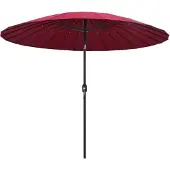 vidaXL Parasol met aluminium paal 250 cm bordeauxrood