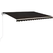vidaXL Elektrische Zonneluifel 4 x 3,5 m Antraciet 100% Polyester