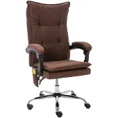 vidaXL Kantoormassagestoel stof bruin