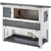 Ferplast Konijnenhok Grand Lodge 140 Plus - Dierenverblijf - 140x75x103 cm Grijs 140