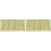 vidaXL Poorten 2 st 300x75 cm geïmpregneerd grenenhout
