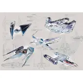 Komar Vliesbehang Digitale print vlies - Star Wars Blueprint Light - Afmeting 400 x 280 cm (set)