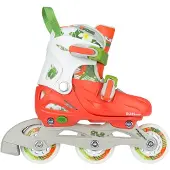 Nijdam Inline Skates Nijdam Girls Verstelbaar Jungle Peach Green White