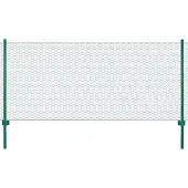 vidaXL Draadgaashek met palen 25x0,5 m staal groen