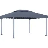 vidaXL Paviljoen, 400 x 300 cm, antraciet, aluminium