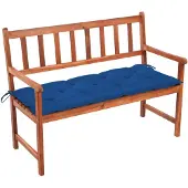 vidaXL Tuinbank met kussen 120 cm massief acaciahout