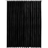 vidaXL Gordijn verduisterend met haken 290x245 cm fluweel zwart