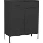 vidaXL Opbergkast 80x35x101,5 cm staal antracietkleurig
